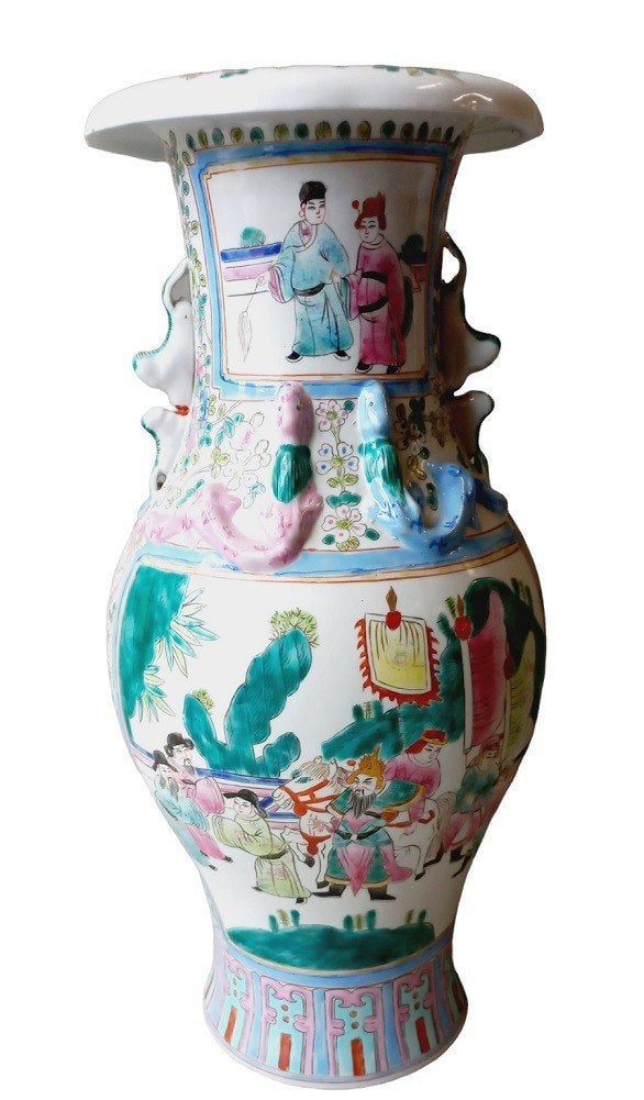 chinese vaas met Kangxi signature, Ophalen