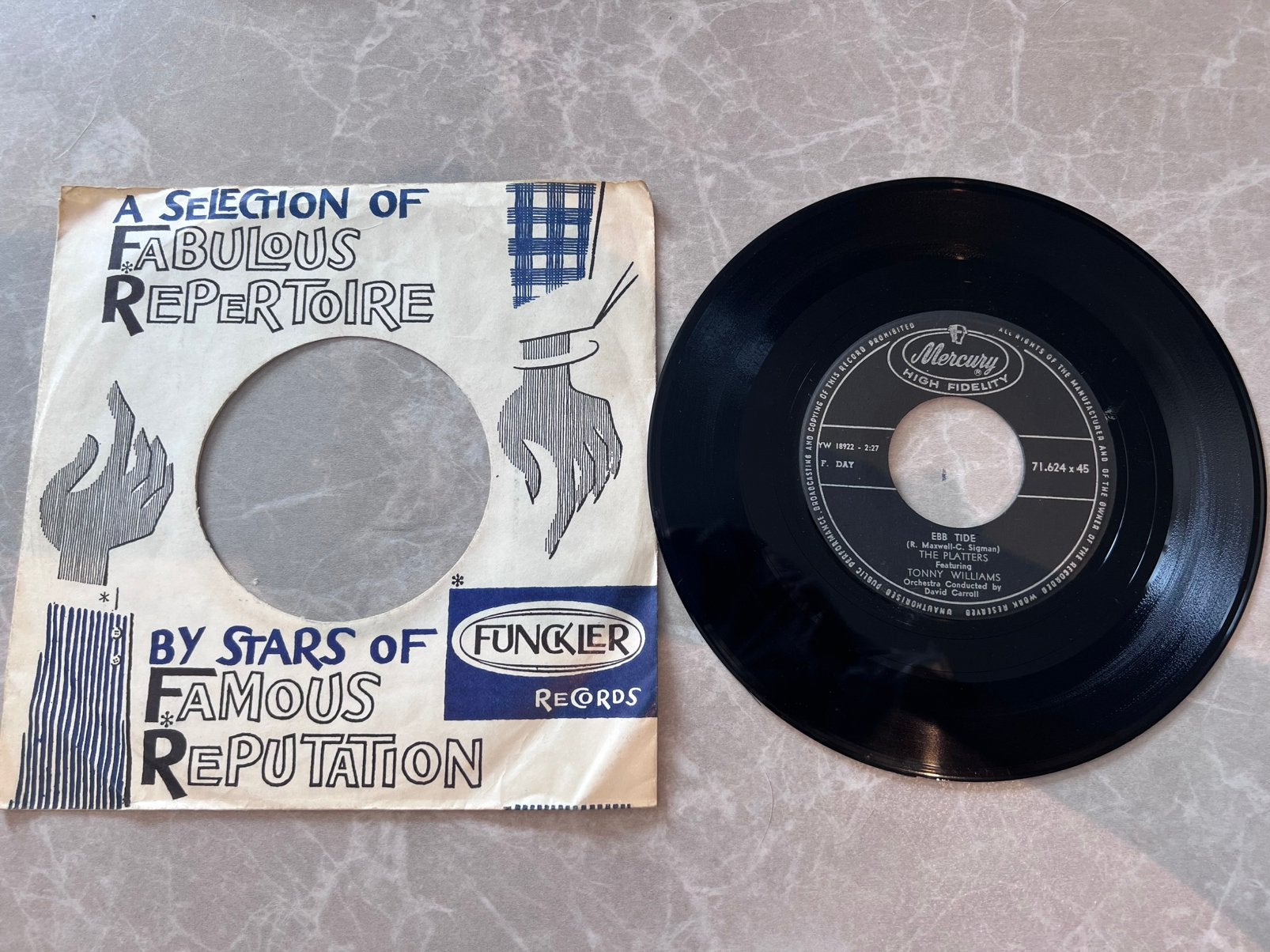 Vinyl 7" 45RPM The Platters Featuring Tony Williams, Ophalen of Verzenden, Gebruikt, 7 inch