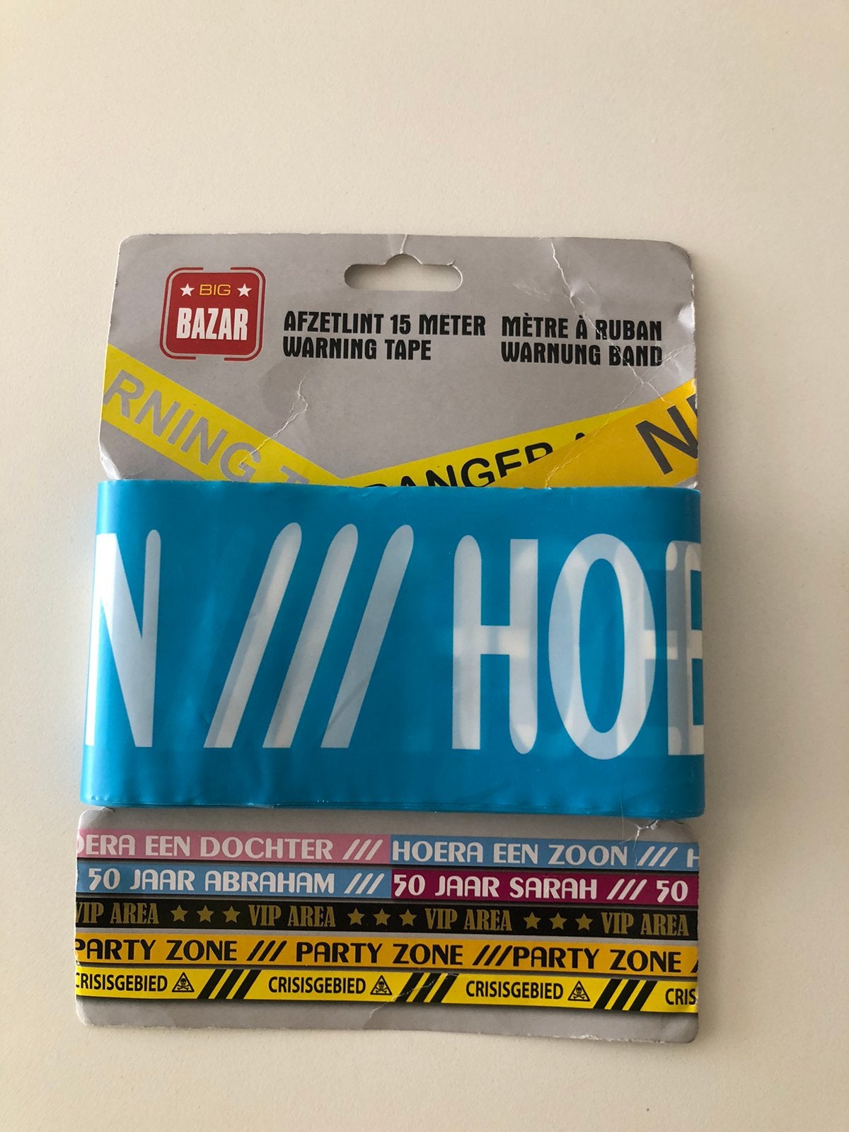 Afzetlint, Hoera een zoon van Big Bazar, Ophalen, Nieuw, Geboortebord
