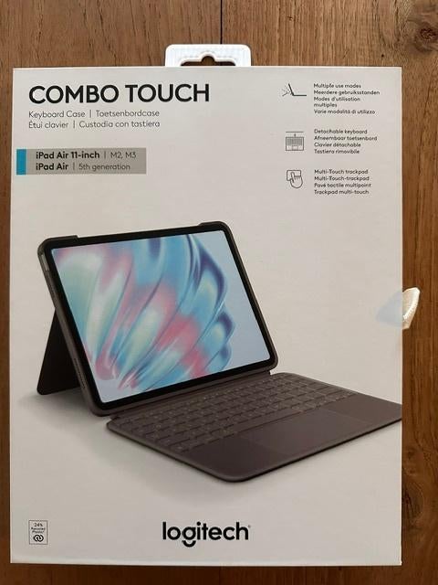 Logitech Combo Touch voor Apple iPad, Ophalen, Logitech, 11 inch, Nieuw