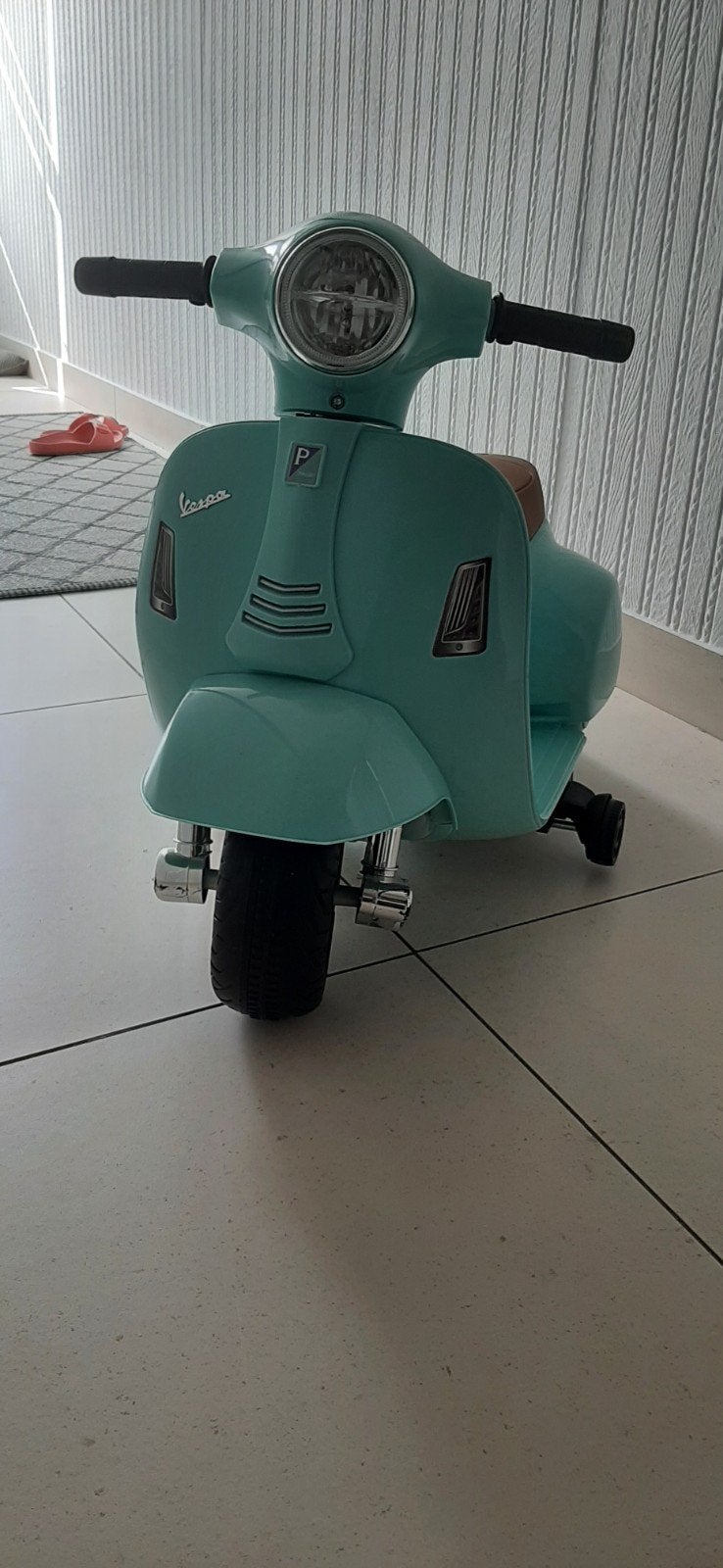 kinderscooter vespa, Ophalen