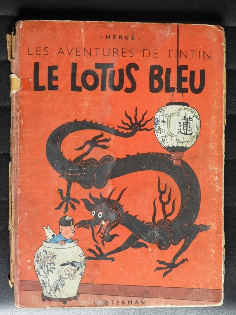 Tintin - Le Lotus Bleu B1 (EO couleur), Boeken, Stripverhalen, Eén stripboek, Ophalen of Verzenden, Gelezen, Hergé.