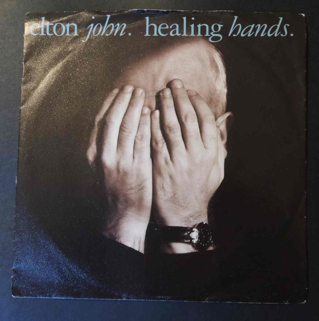 Elton John: "Healing Hands" (vinyl single 45T/7")(1989), Enlèvement ou Envoi, 7 inch, Utilisé, Pop