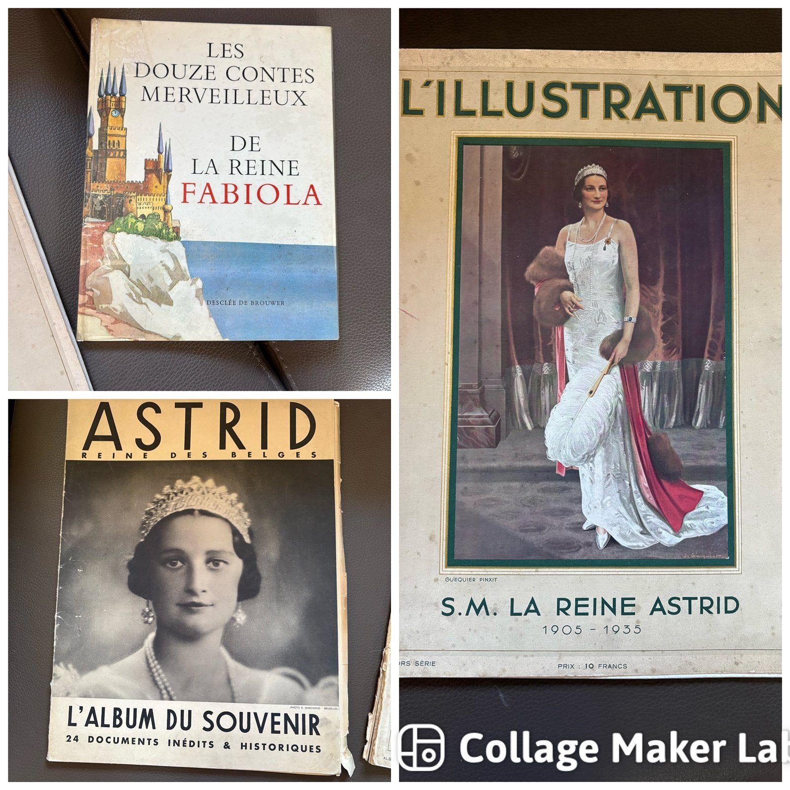 Fascicule ancien, magazine et livre royauté (Astrid/fabiola), Enlèvement, Utilisé, Politique