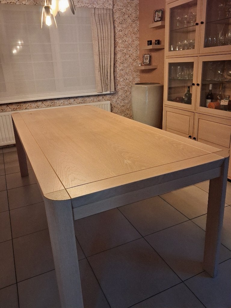 Eetkamertafel, Huis en Inrichting, Ophalen, Gebruikt, Eikenhout, 200 cm of meer