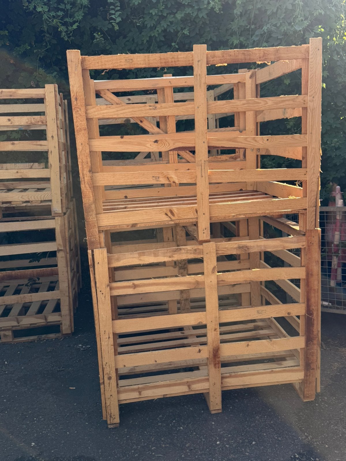 Houten boxen, Ophalen