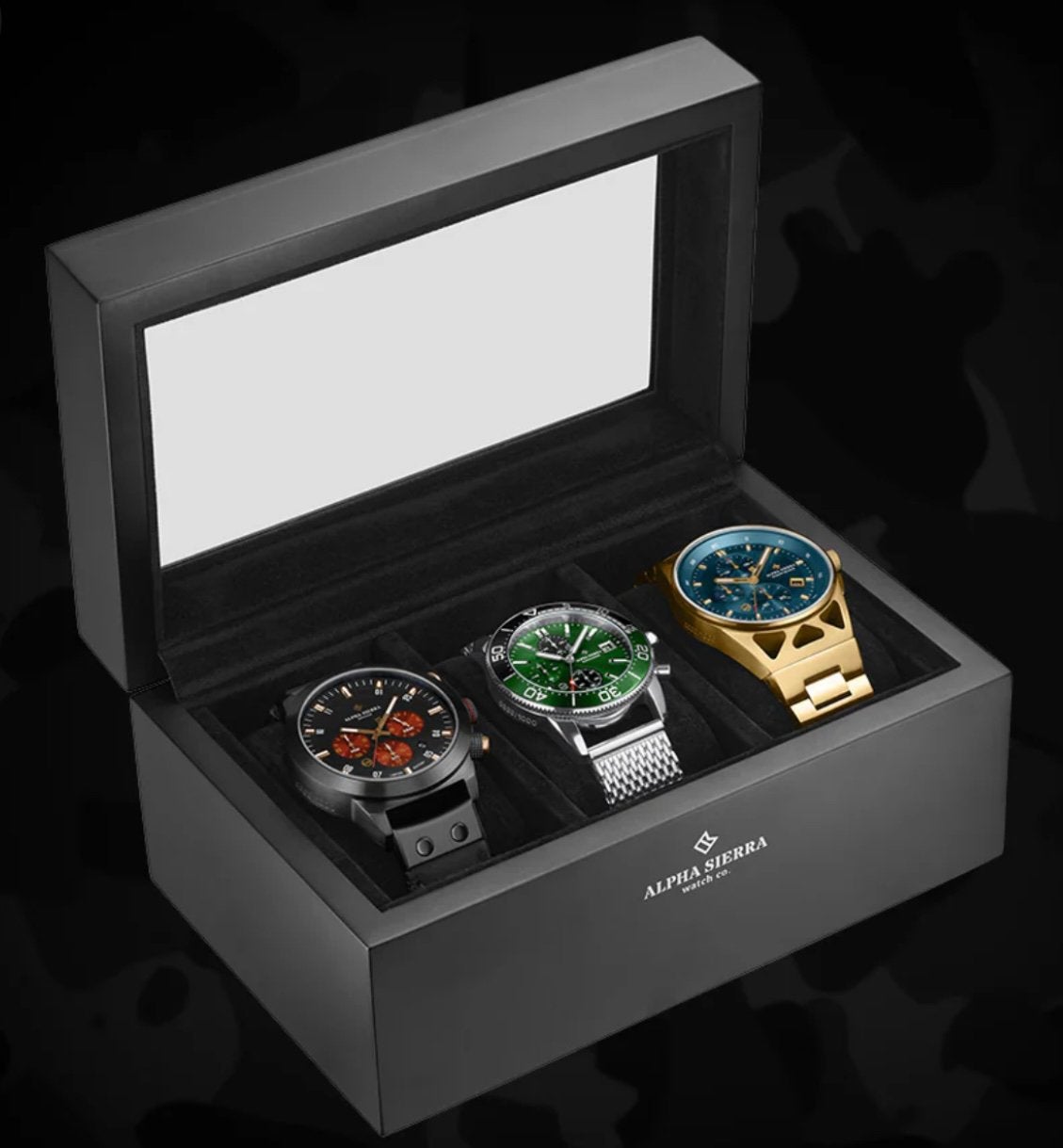“THE THREE” BOX ALPHA SIERRA CHRONO TWV1.499€! 💯%NIEUW!, Handtassen en Accessoires, Ophalen of Verzenden, Nieuw