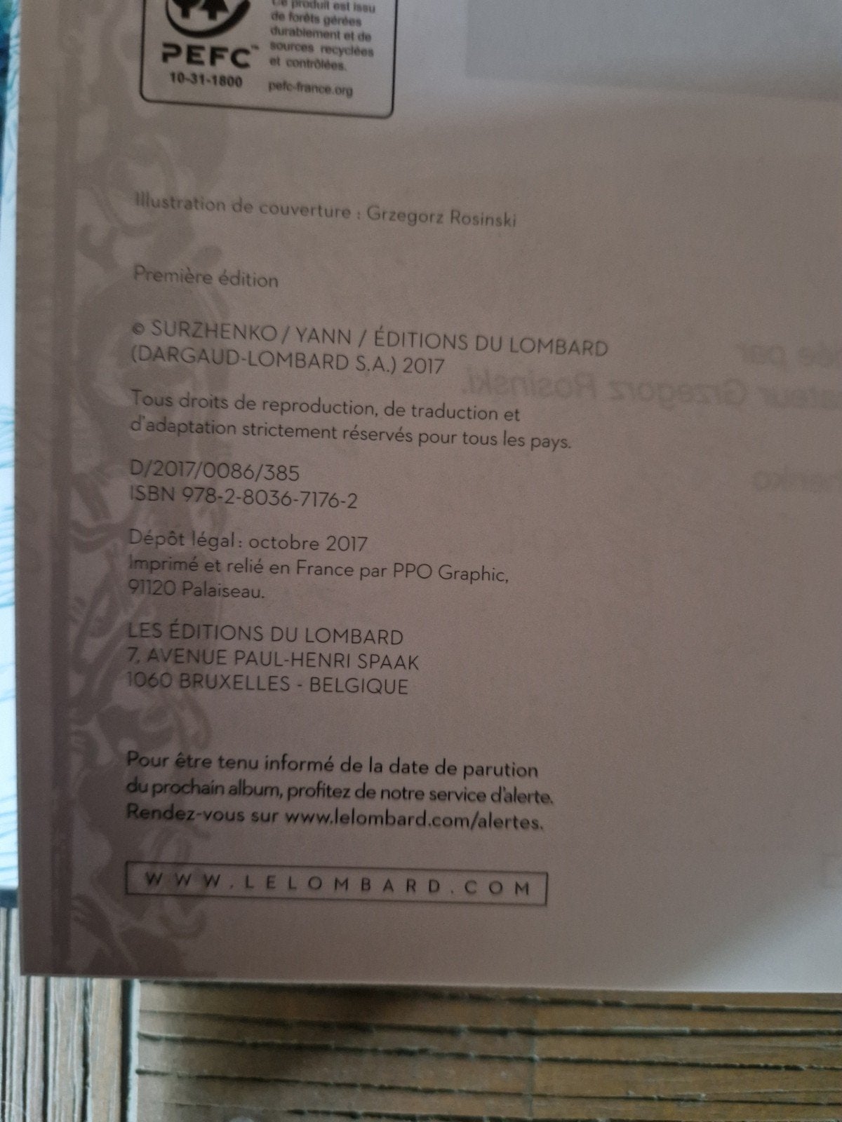 Bd la jeunesse de thorgal 5,EO, Enlèvement ou Envoi