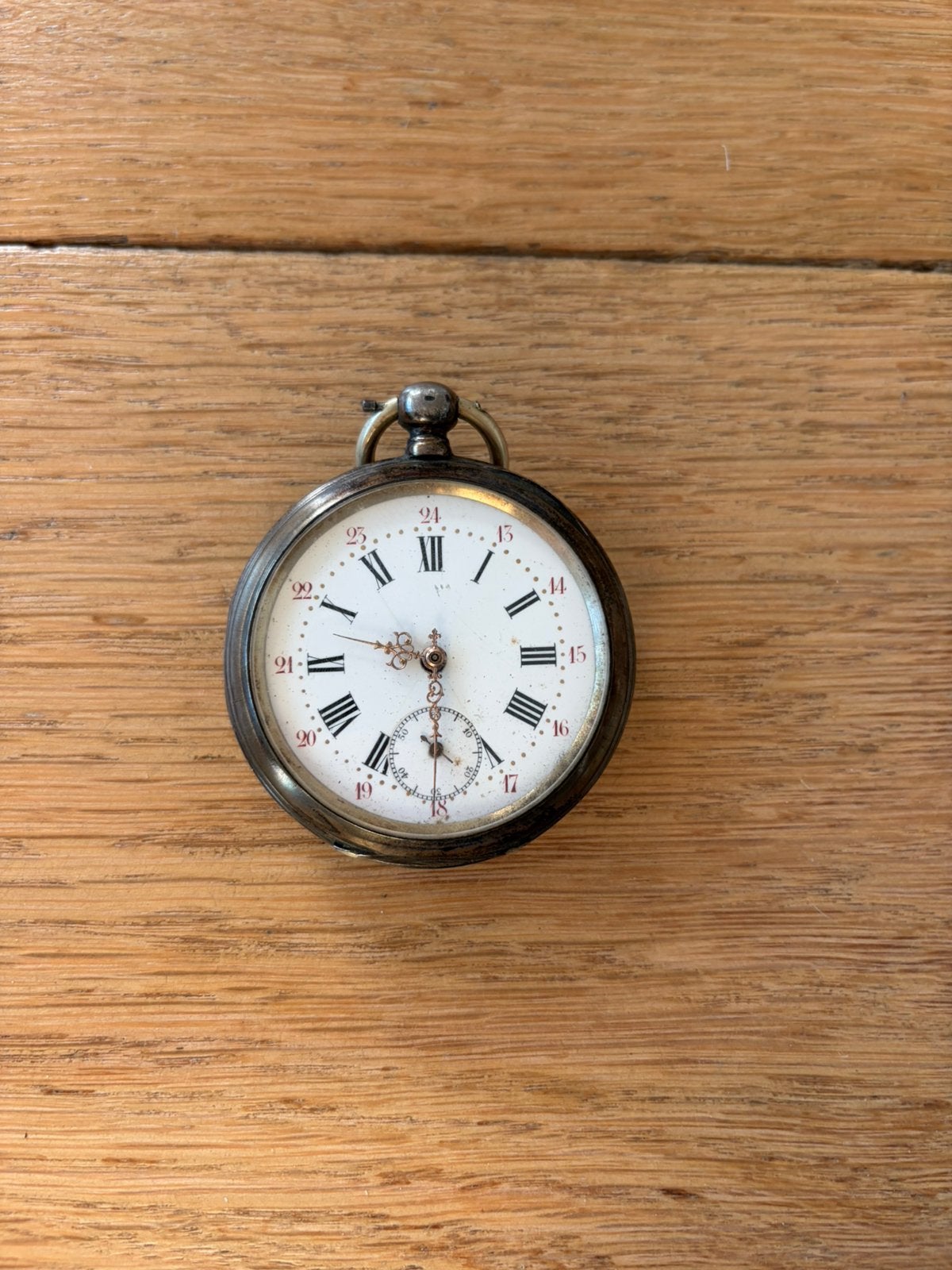 Antiek zilveren zakhorloge 800-Médaille d’Or, Ophalen of Verzenden, Zilver, Zakhorloge