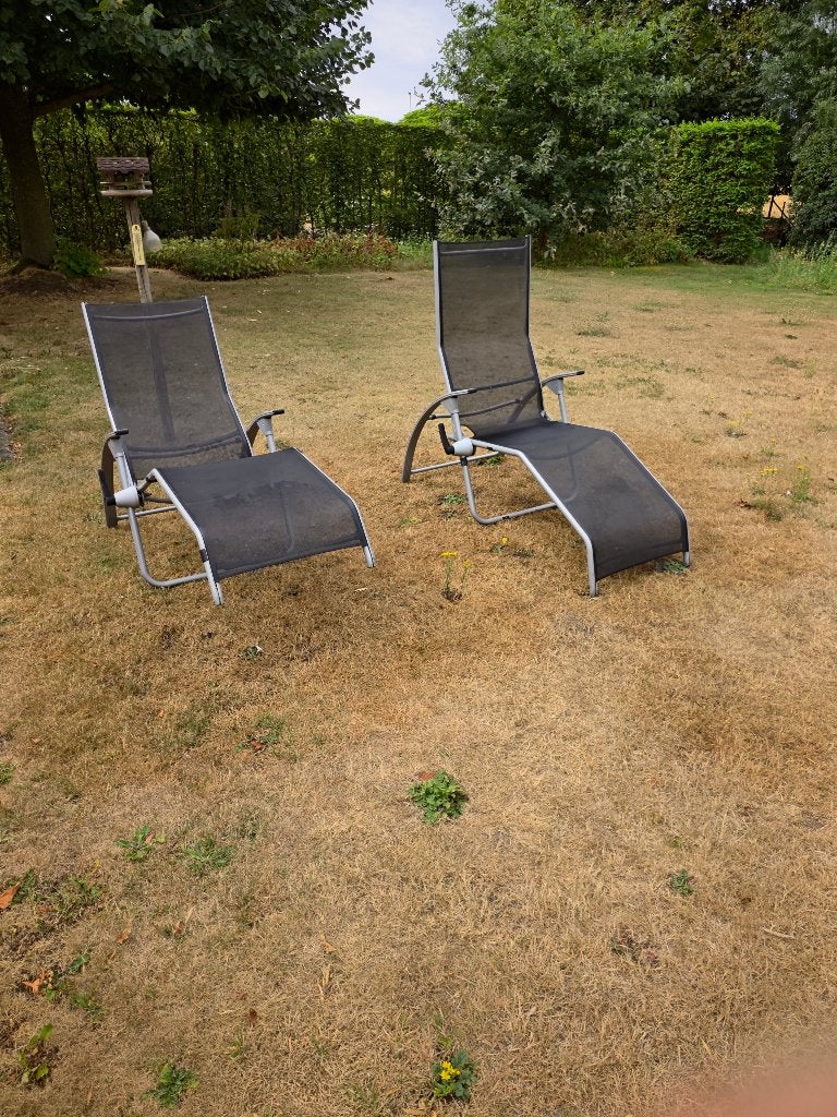 Tuinligstoelen Kettler (2 stuks), Tuin en Terras, Ligbedden, Ophalen, Gebruikt, Aluminium, Inklapbaar