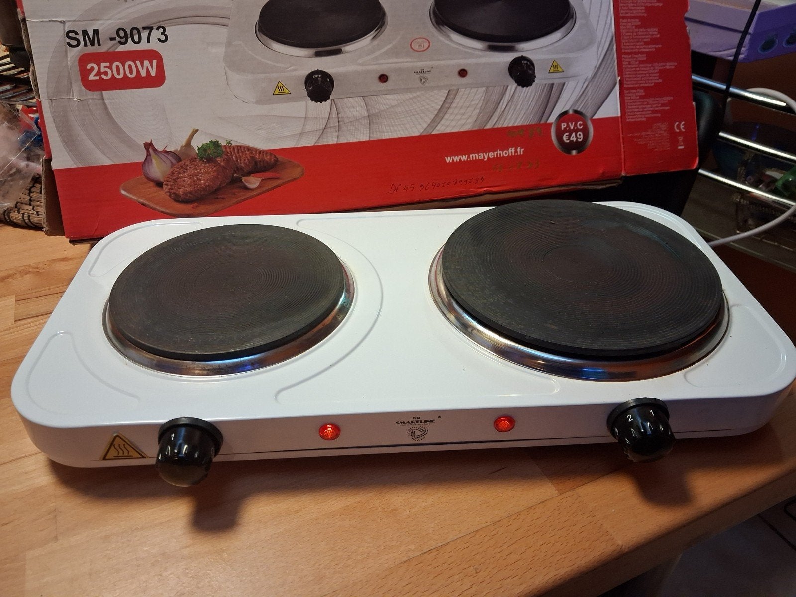 Table de cuisson double taque de 2500w, Electroménager, Tables de cuisson, Enlèvement ou Envoi, Comme neuf, À Poser, Électrique