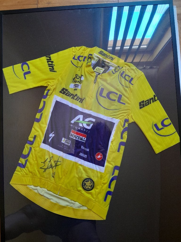 Maillot jaune femme Tour de Fr signé Kim Le Court-Pienaar, Enlèvement, Neuf, Maillot