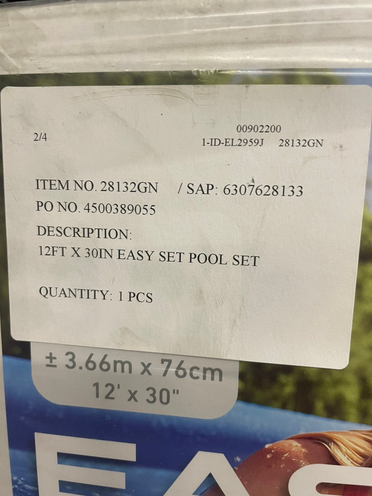 Zwembad intex + pomp 366x76, Ophalen, Zo goed als nieuw
