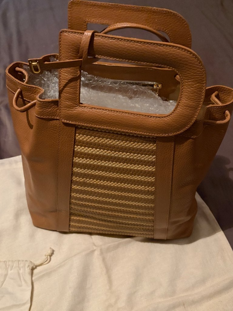 Delvaux handtas  met portomonee, Handtassen en Accessoires, Ophalen of Verzenden, Zo goed als nieuw, Bruin, Handtas