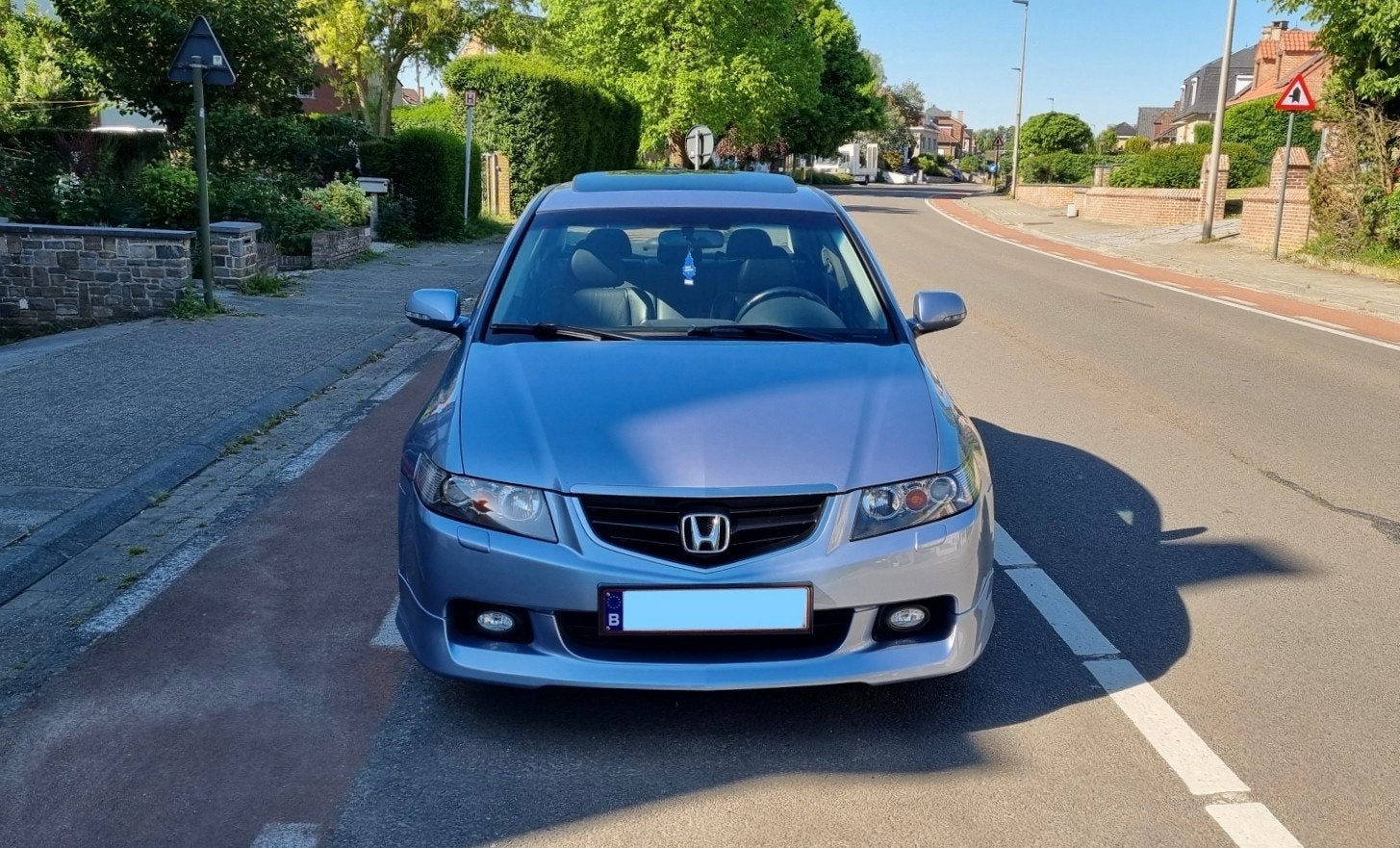 Honda Accord CL9 K24 i-VTEC, Auto's, Automaat, Zwart, Blauw, Leder