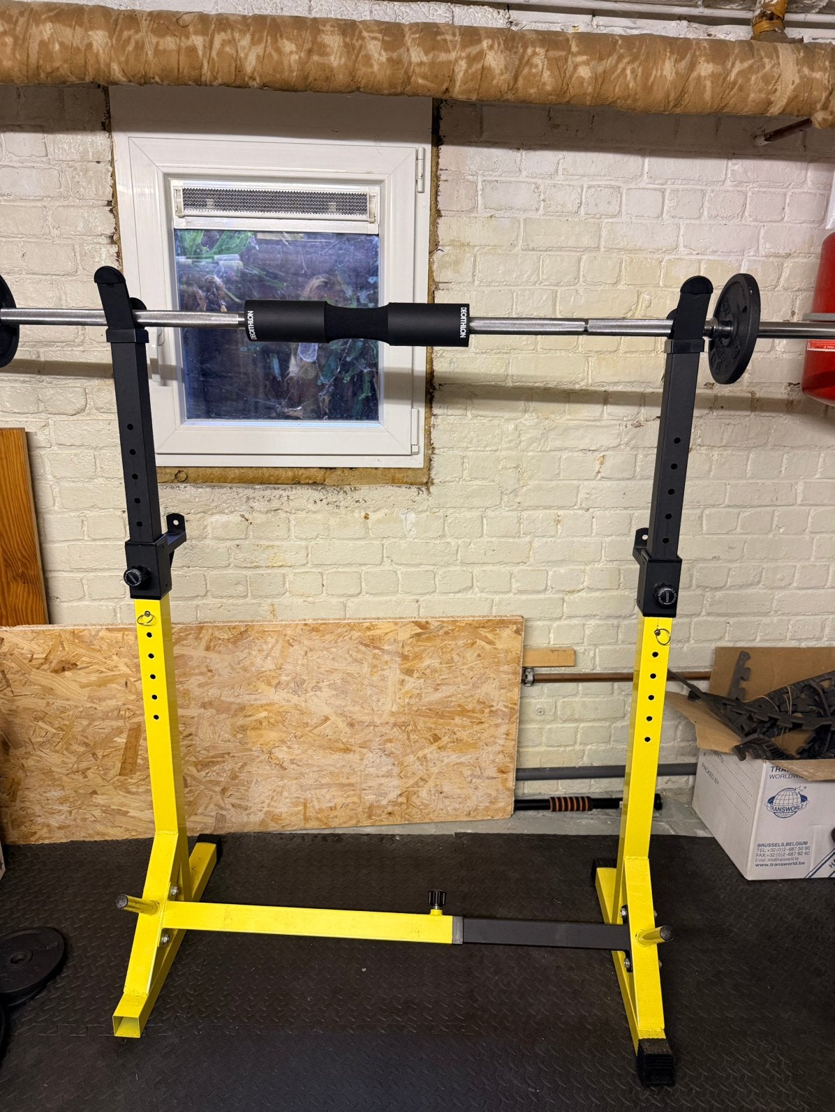 Squat rack  + gewichten, Ophalen of Verzenden, Gebruikt