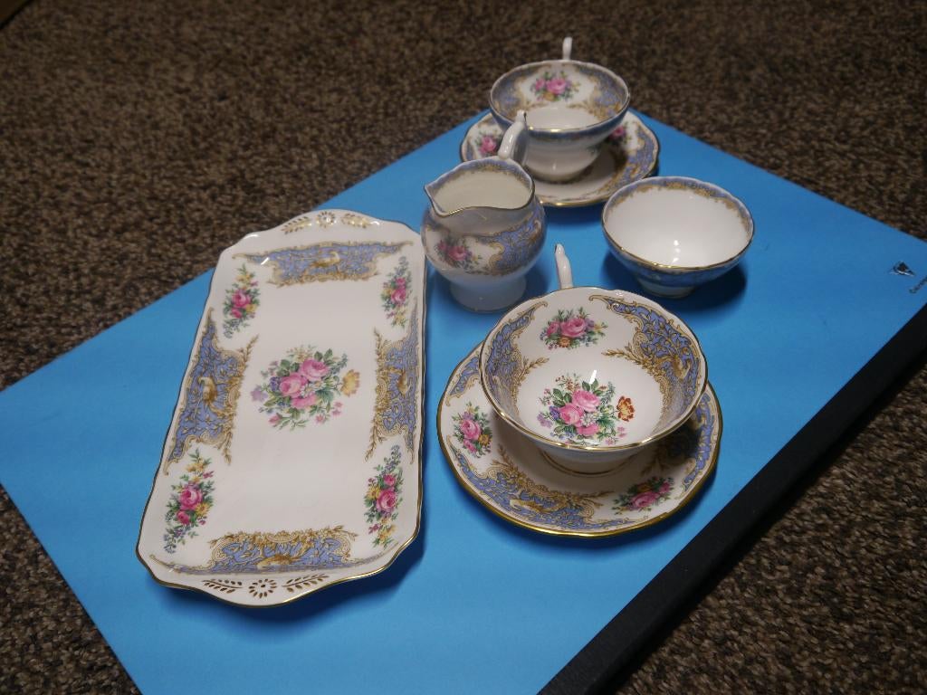 Set bleu Coalport Montrose 6 pièces, Enlèvement ou Envoi