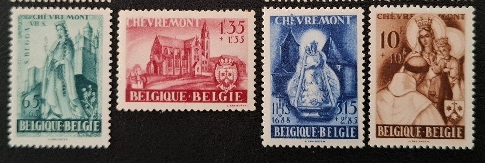 België: OBP 777/80 ** Abdij Chèvremont 1948., Orginele gom, Ophalen of Verzenden, Zonder stempel, Postfris