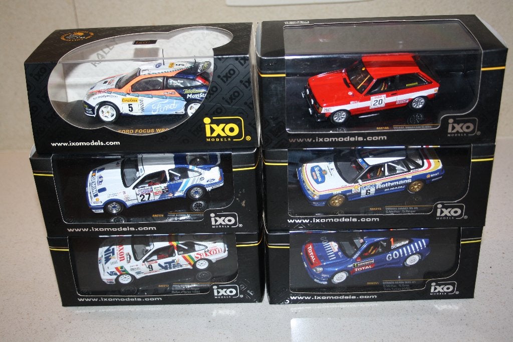 6 x 1:43 IXO Colin Mcrae rally WRC., Enlèvement ou Envoi, Comme neuf, Voiture