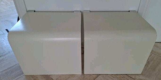 Auping Auronde aanhaaktafels wit, Ophalen of Verzenden, Gebruikt, Hout, Minder dan 55 cm