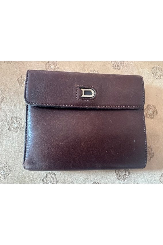 Delvaux portefeuille unisexe, Gebruikt, Bruin, Leder, Ophalen