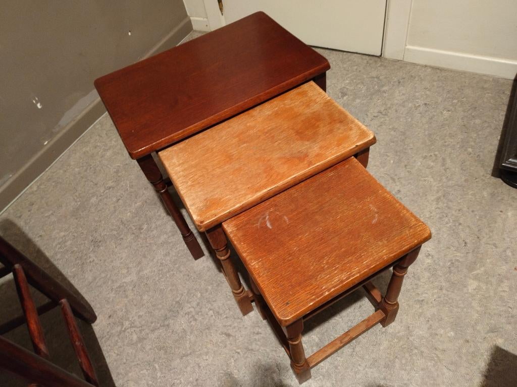 bijzettafeltjes, Ophalen, Gebruikt, Hout
