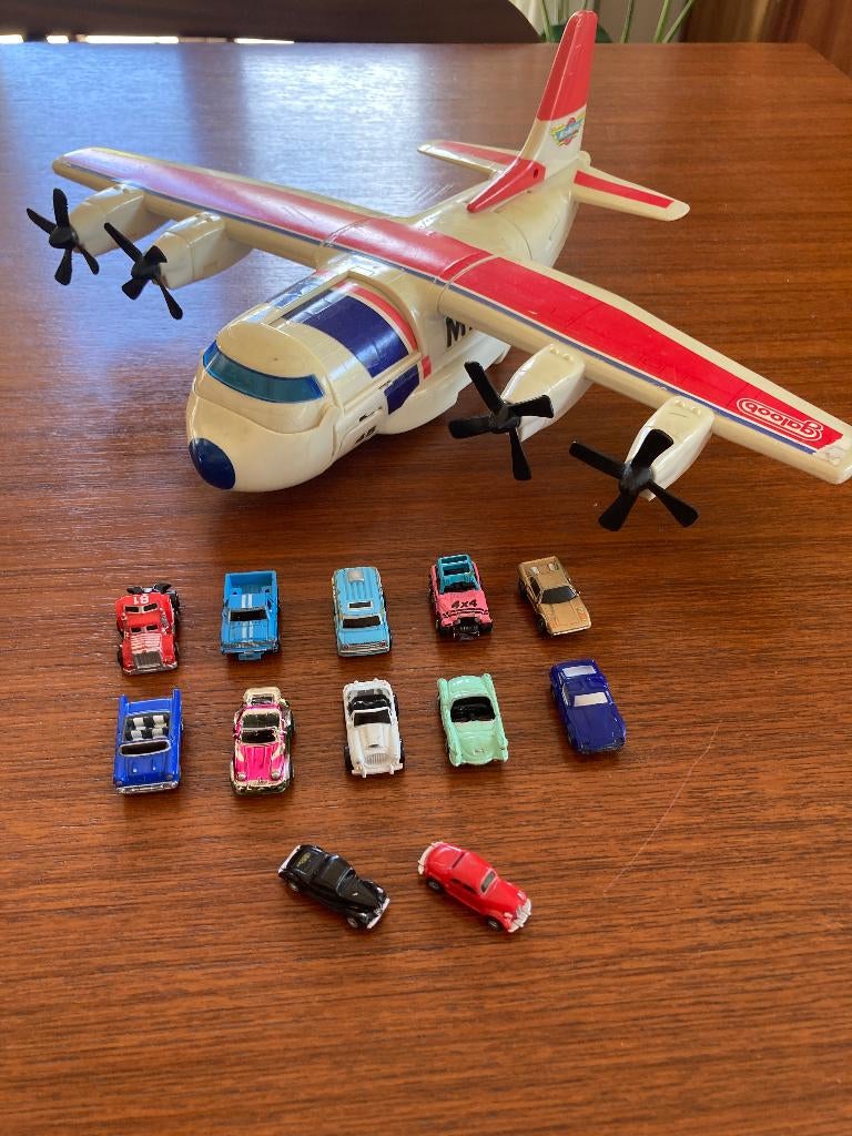 Set Micro Machines (Galoob) - vliegtuig + auto's, Verzamelen, Speelgoed, Ophalen of Verzenden, Gebruikt