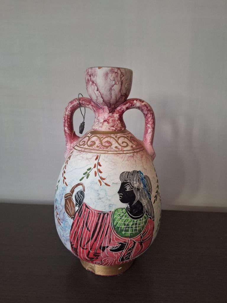 Romantisch Grieks vaasje, Ophalen, Overige kleuren, Aardewerk of Porselein, Zo goed als nieuw