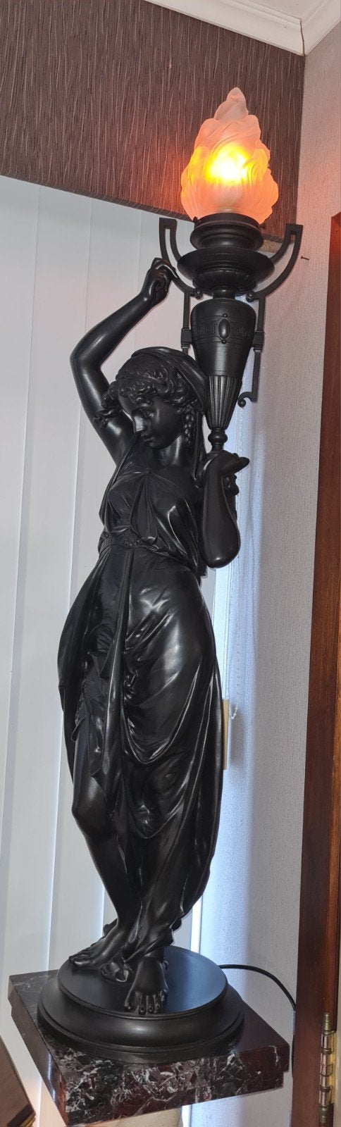 Antiek Brons beeld E .PICAULT  120cm, Antiek en Kunst, Ophalen, Brons