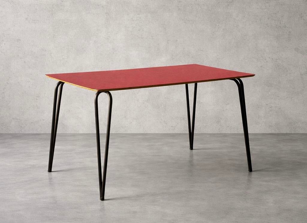 Vintage eetkamertafel by Willy Van Der Meeren, Antiquités & Art, Antiquités | Meubles | Tables, Enlèvement