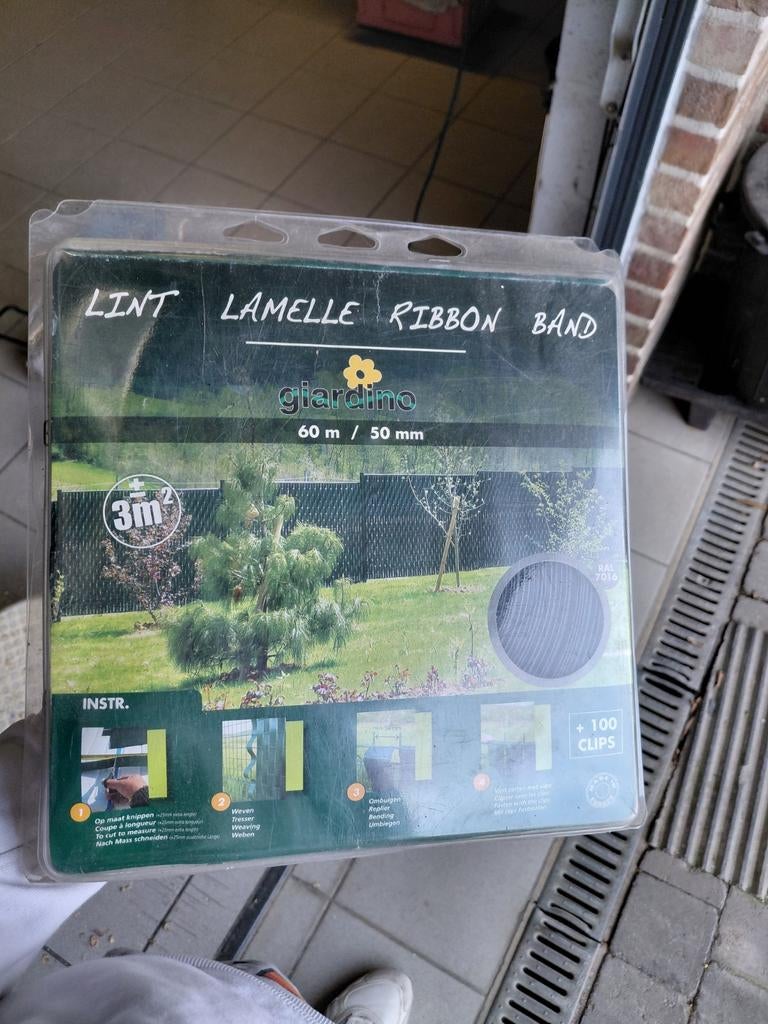 Giardino lint met clips 60meter,5cm, Ophalen