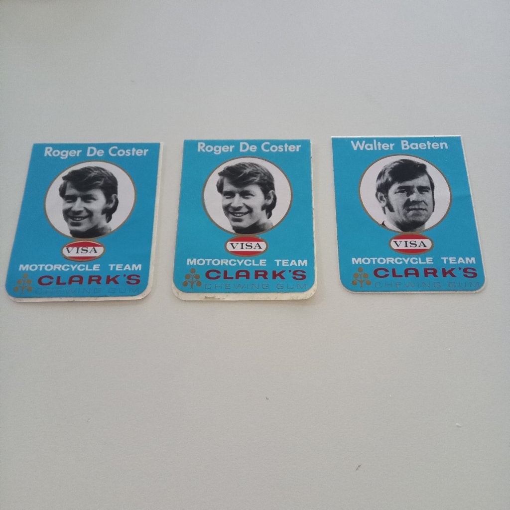 STICKERS MOTOCROSS -VISA-ROGER DECOSTER-WALTER BAETEN, Ophalen of Verzenden