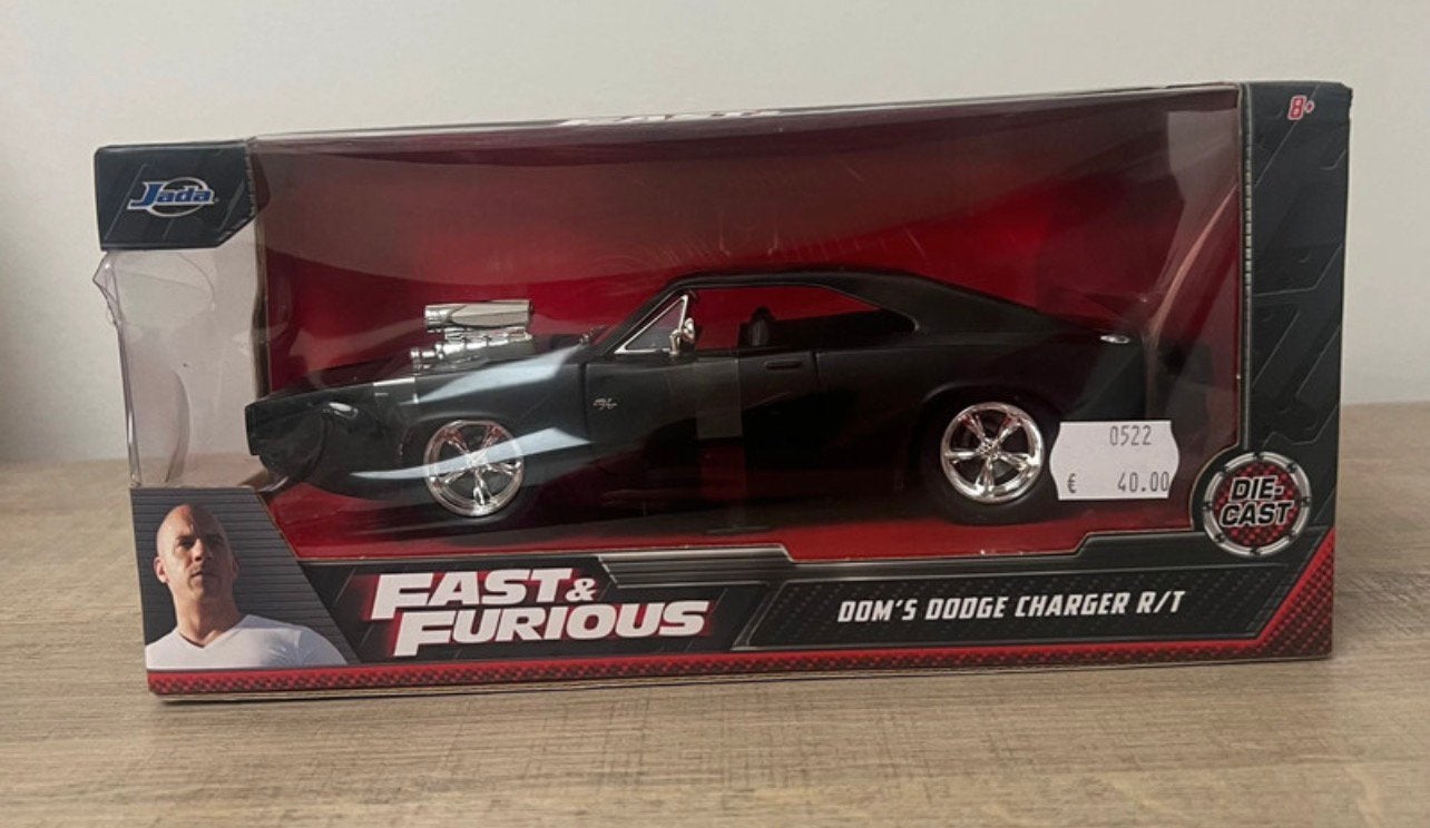 Dom’s Dodge Charger R/T – Fast & Furious Die-Cast Model, Hobby en Vrije tijd, Modelauto's | 1:24, Ophalen of Verzenden, Nieuw