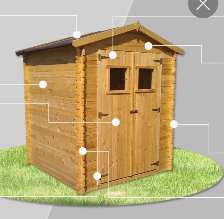 Abri de jardin à remonter, Jardin & Terrasse, Enlèvement, Comme neuf, Bois, Abri de jardin