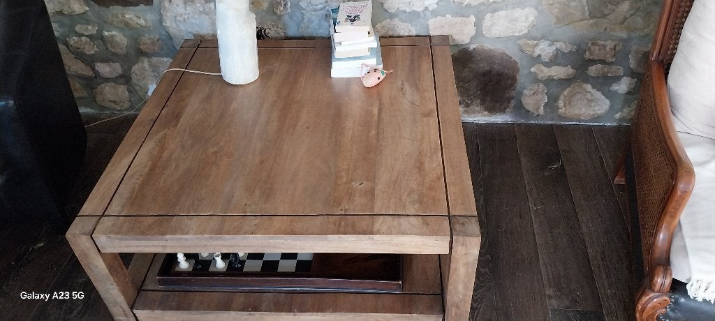 Table salon, Maison & Meubles, 100 à 150 cm, Carré, 100 à 150 cm, Enlèvement