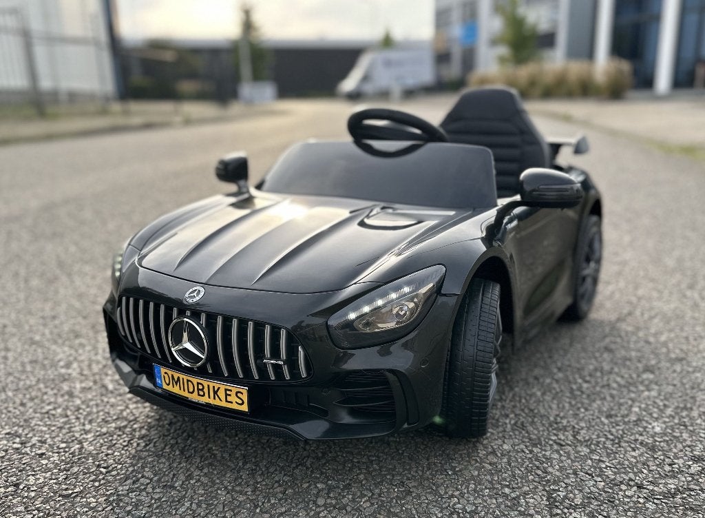 Mercedes GT-R AMG zwart 12V RC / Leder / Rubberband & MP3, Kinderen en Baby's, Ophalen of Verzenden, Nieuw