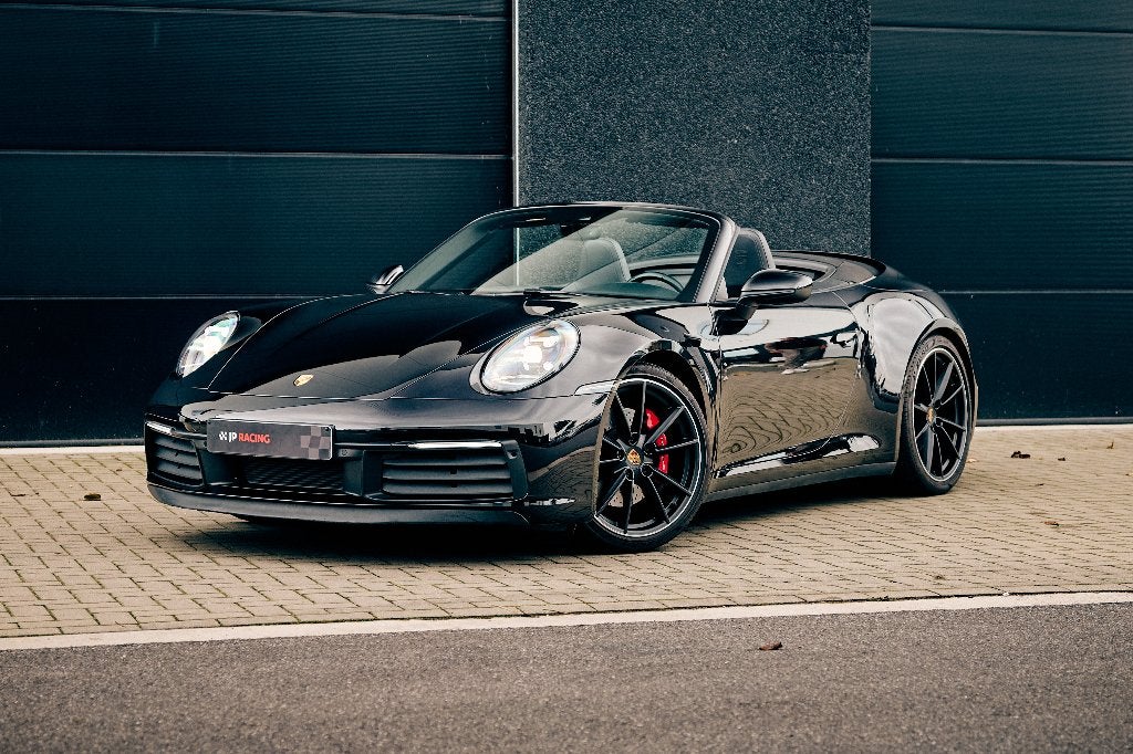 Porsche 992  Carrera S cabrio PDK volleder/sportuitlaat, Auto's, Automaat, Achterwielaandrijving, Zwart, Leder