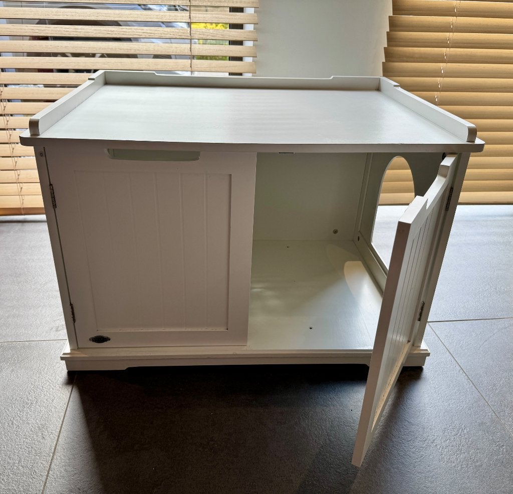 Trixie - Kattenhuis - XL - Wit, Animaux & Accessoires, Bacs à litière, Comme neuf, Fermé, Enlèvement