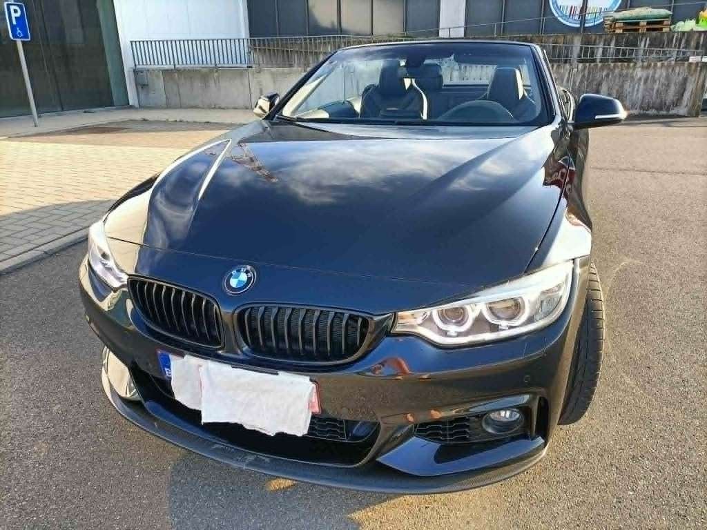 Av. BMW 420i cabrio, Autos, Cuir, Cabriolet, Boîte manuelle, Noir