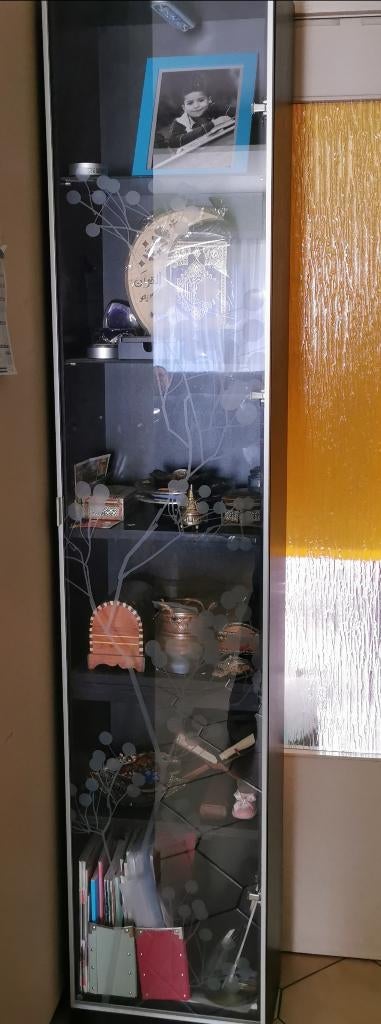 bibliothèque IKEA avec porte vitrée design, 25 à 50 cm, Comme neuf, Verre, Moins de 50 cm
