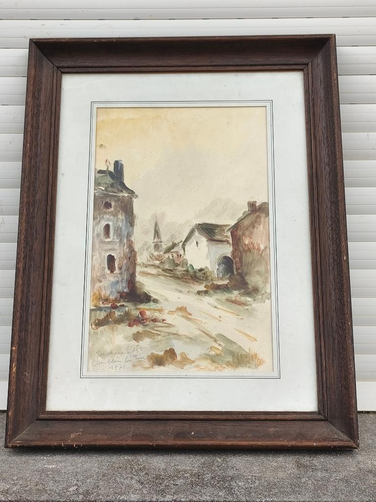 aquarelle ruelle signe, Enlèvement ou Envoi
