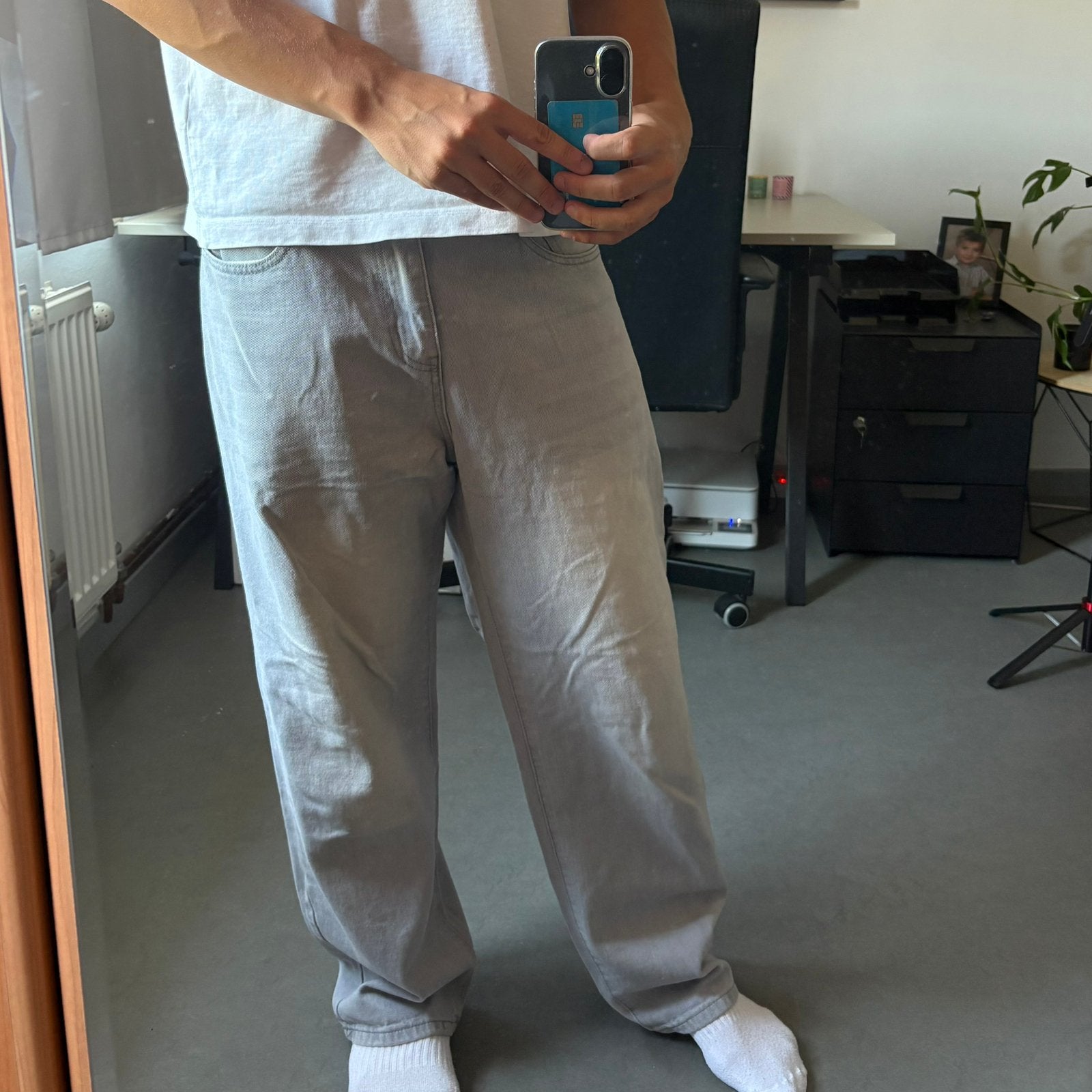 Baggy broek, grijs, Kleding | Heren, Verzenden, Gedragen, Grijs