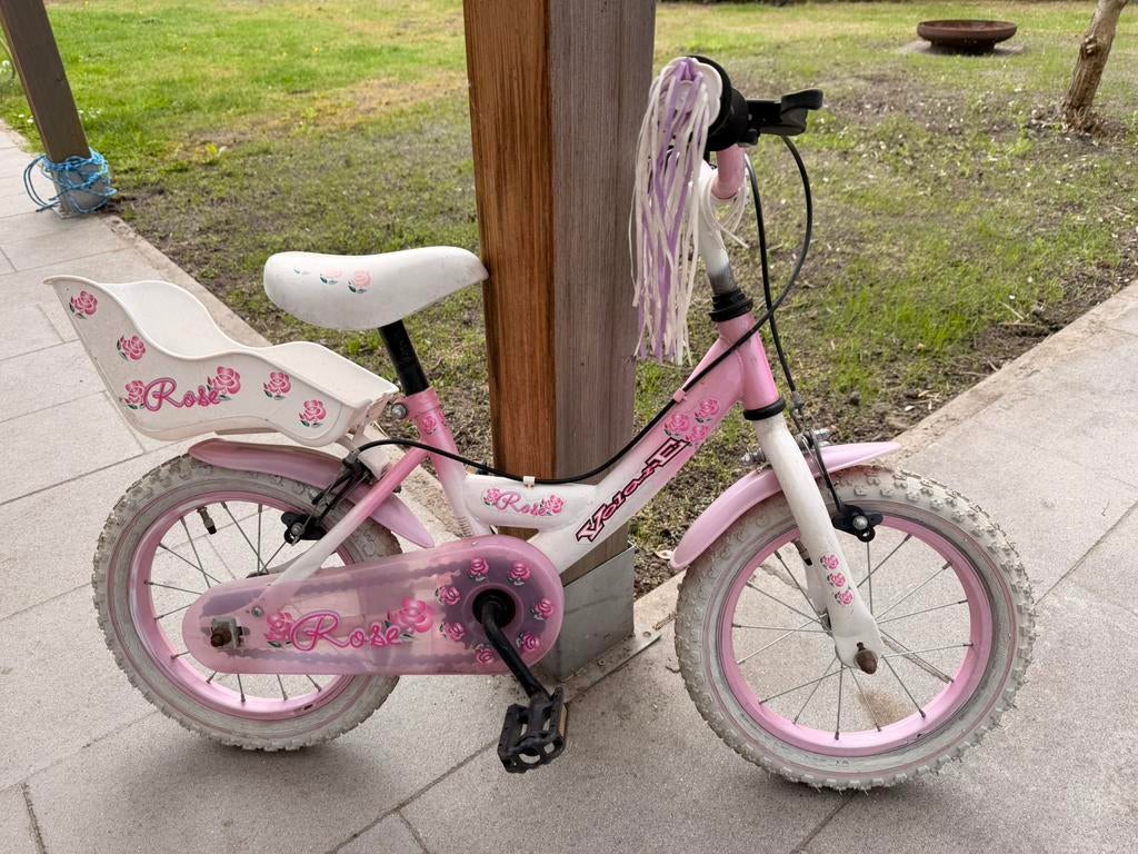 Volare Roze kinderfietsje - 14 inch, Enlèvement, Utilisé, Moins de 16 pouces