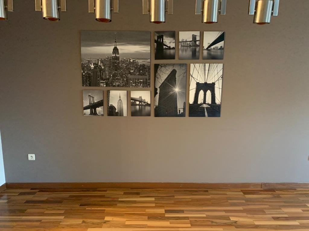 Complete IKEA GRÖNBY New York fotowand (9 stuks), Ophalen, Zo goed als nieuw