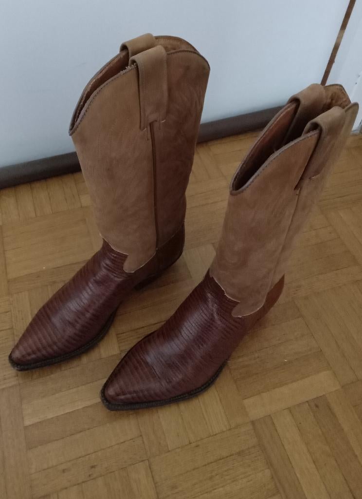 Echte leren laarzen voor dames van Santiago, Kleding | Dames, Schoenen, Ophalen, Bruin, Overige typen, Zo goed als nieuw