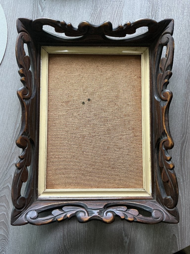 Houten fotolijst handgesneden, Antiek en Kunst, Ophalen