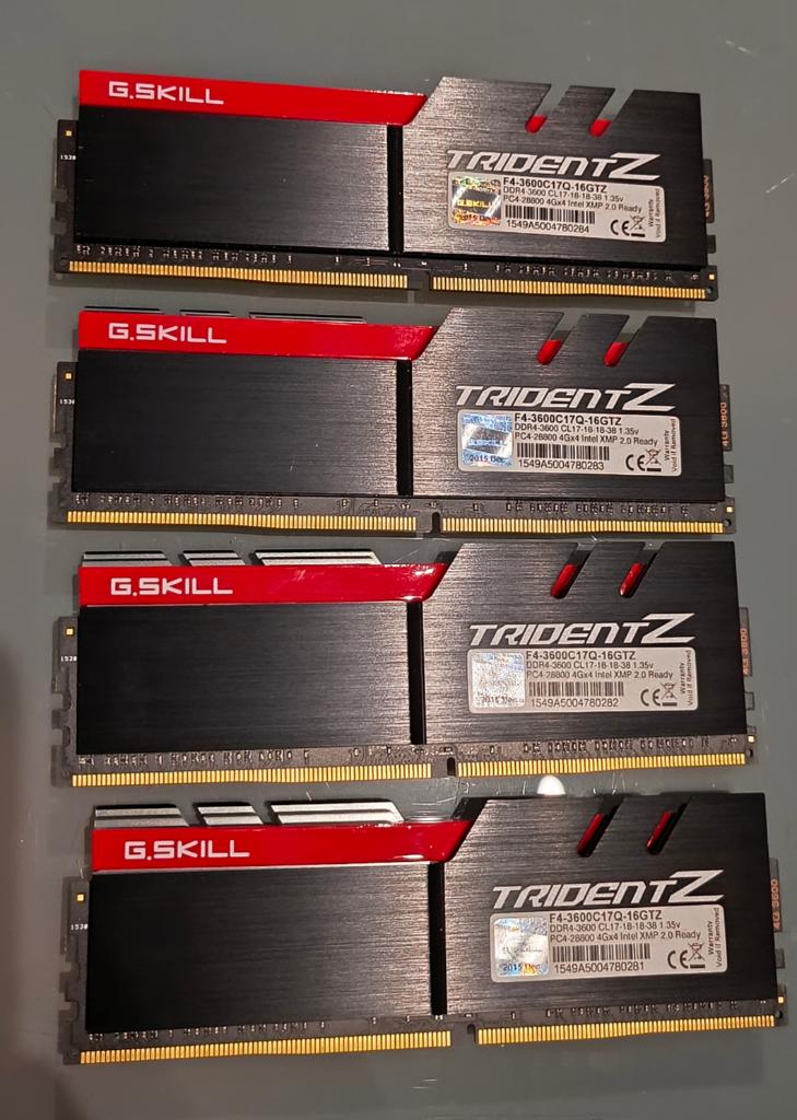 G.Skill Trident Z 4x4gb DDR4, Computers en Software, RAM geheugen, Gebruikt, DDR4, Ophalen of Verzenden, Desktop