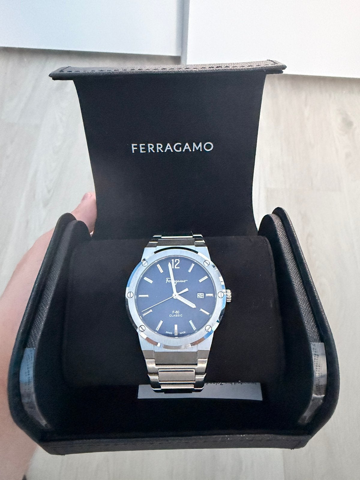 Montre Ferragamo F-80, Bijoux, Sacs & Beauté, Montres | Hommes, Enlèvement, Comme neuf, Acier, Acier