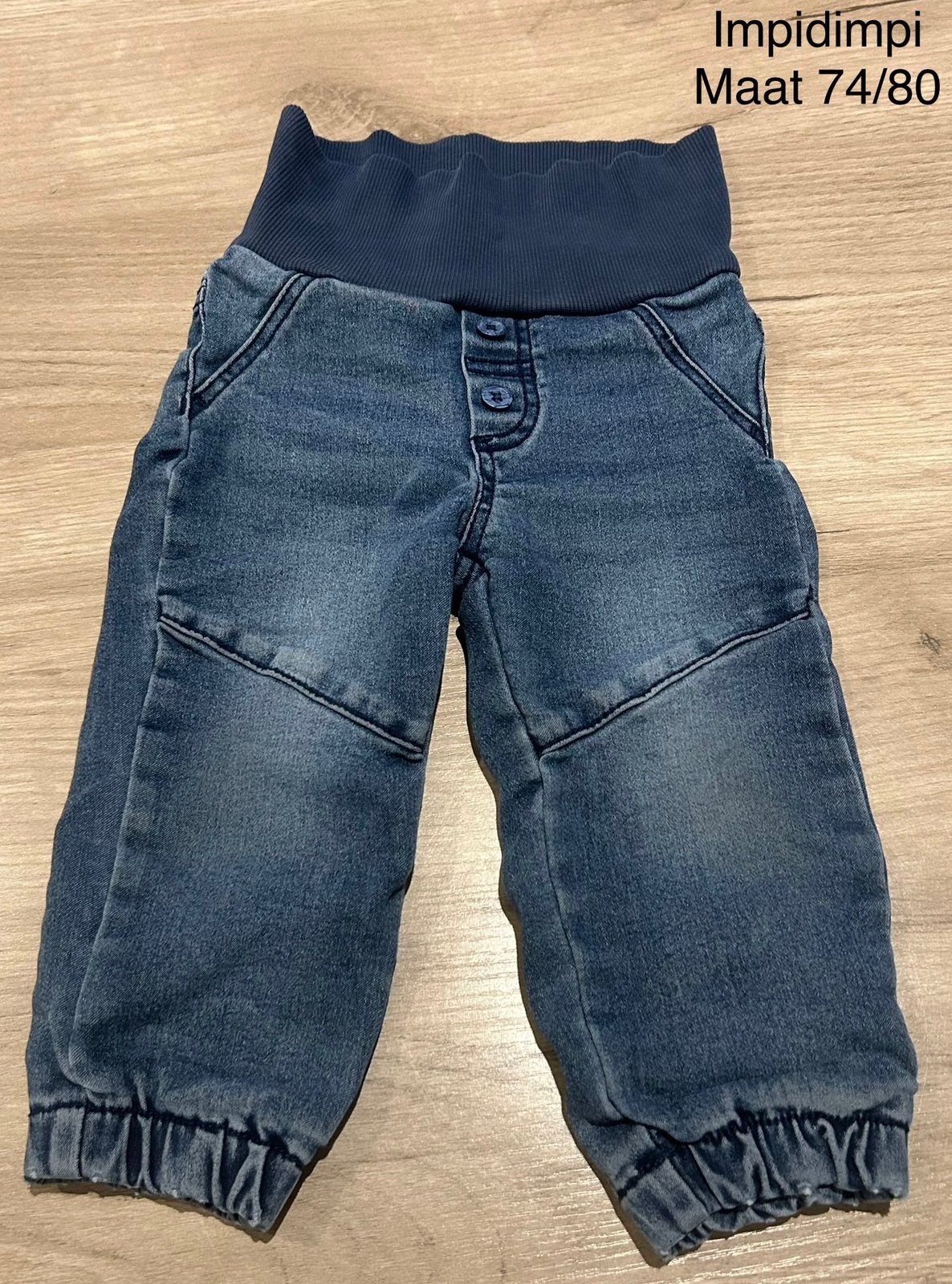 Blauwe broek (Impidimpi, maat 74/80), Enlèvement ou Envoi, Comme neuf, Pantalon