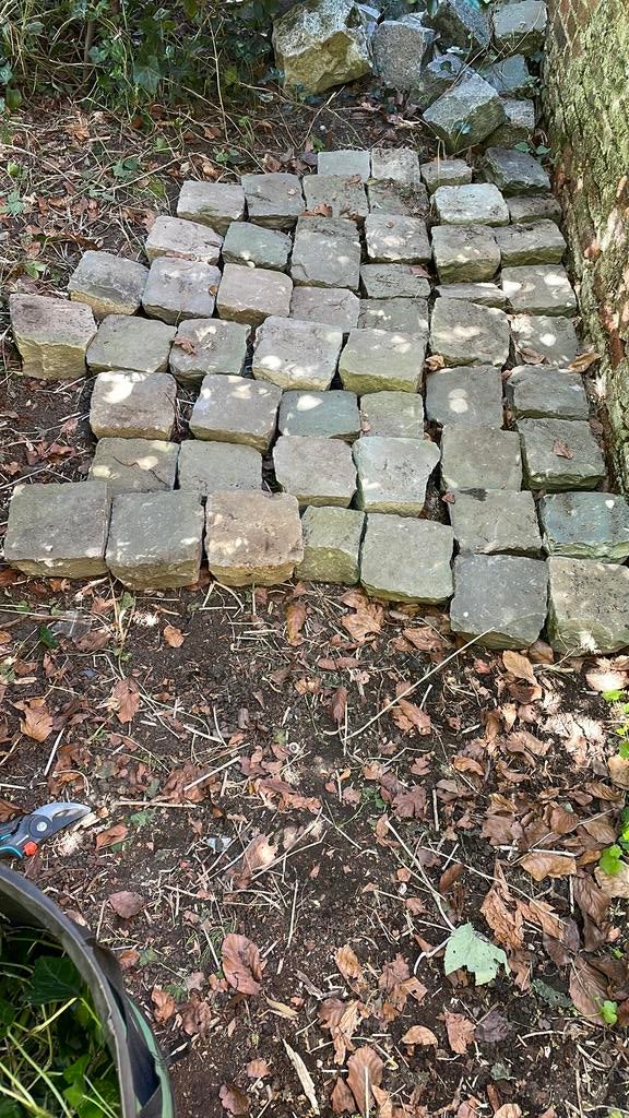 vieux pavés en pierre, Enlèvement, Utilisé, Pierre naturelle, Briques